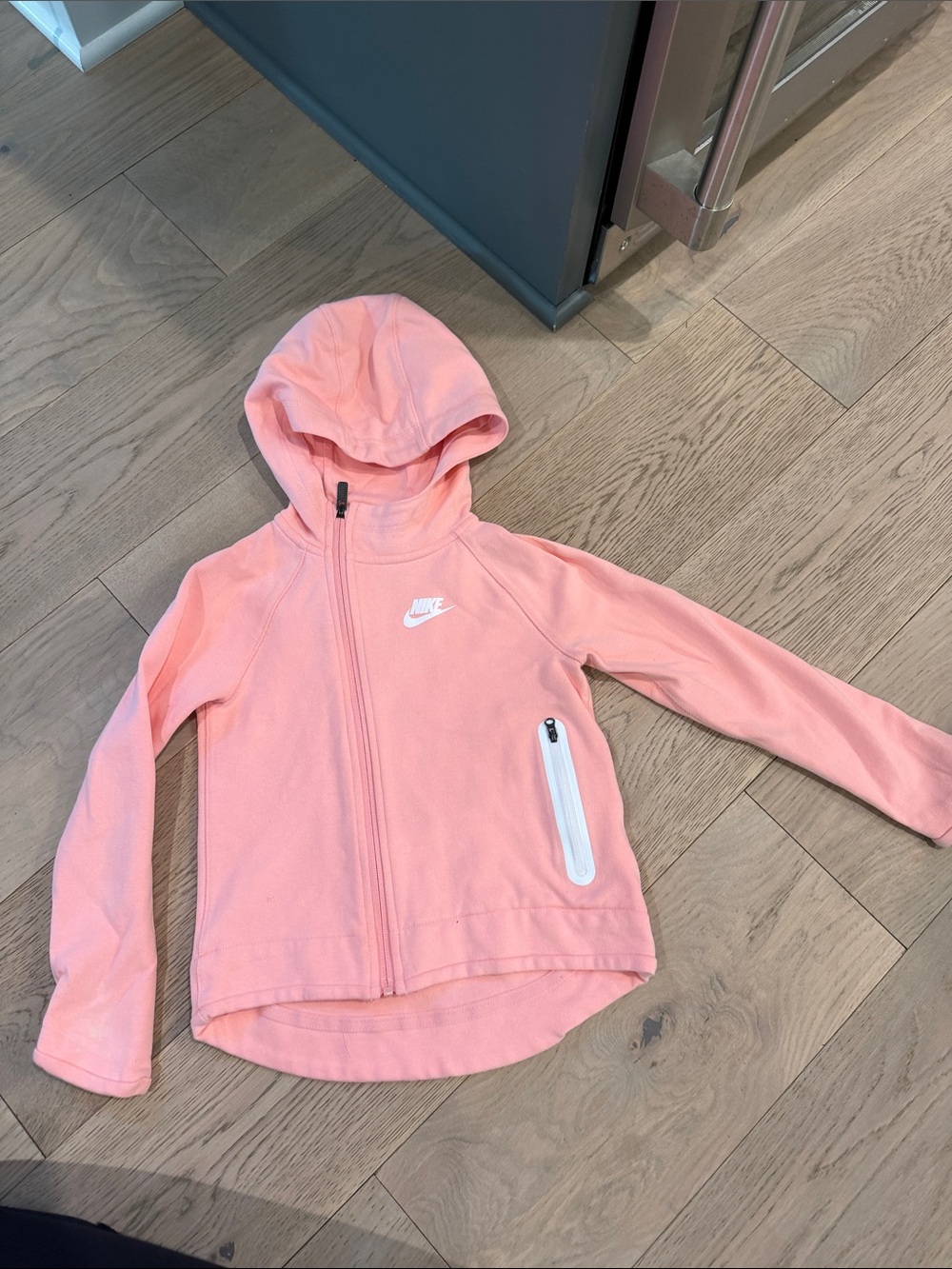 Nike Kids Peach Hooded Full-Zip Jacket